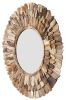 Large Round Wood Chuck Mirror 48" Diameter