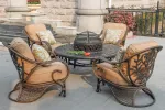 Grand Bonaire Weave Outdoor Fire Pit Table With Accessories (KIT)