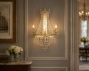 Gilt Crystal Chandelier Sconce