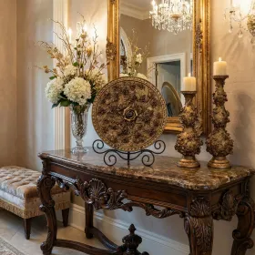 Golden Garden Charger with Stand