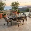 Savannah Outdoor Aluminum Oval Dining Table Set of 7 (KIT)