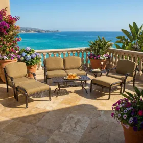 Savannah Outdoor Aluminum Deep Seating 7 Piece Set (KIT)