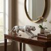 Standing Silver Leopard Large 31 Inches Long
