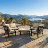 Astoria Two Curved Sofas with Cocktail Ottoman Set (KIT)