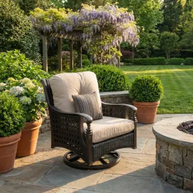 Monterey Swivel Rocking Club Chair