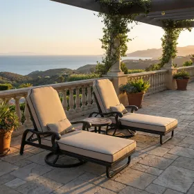 Astoria Outdoor Swivel Chaise Lounge Set Of 3