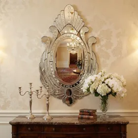 Venetian Style Royal Peacock Mirror 36"