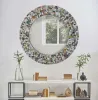 Quilled Large Pyramid Art Mirror 47" Round