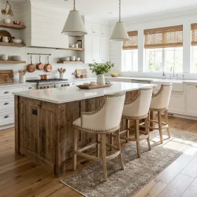 Farmhouse Barrel Counter Stool