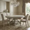 Mystique Gray Mahogany Anglia 72''Rd Dining Table
