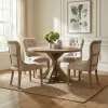 Farmhouse Diamond 48'' Round Dining Table Set of 5