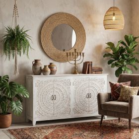 Carved Lace 4 Door Sideboard