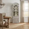 Mystique Gray Georgian Curio Cabinet