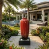 Red Bubbling Fountain With Base