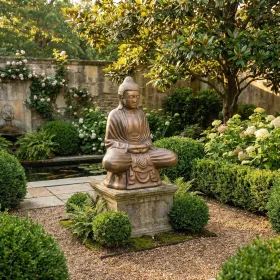 32 inch Buddha Sitting in Lotus Statue