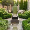 Avocado Green Bubbling Fountain With Base