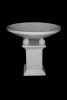 White Terrazzo Pot on Stand 28in
