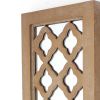 17" Tan Solid Wood Wall Sconce Candle Holder