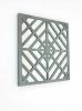 24" X 24" Blue Geometric Mirror Square Hanging Wall Decor