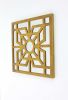 24" X 24" Yellow Abstract Geometric Mirror Square Hanging Wall Decor