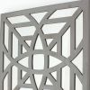 24" X 24" Gray Abstract Geometric Mirror Square Hanging Wall Decor