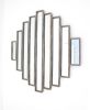 36" X 36" Silver Wood And Mirror Hanging Dimensional Sculpture