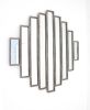 36" X 36" Silver Wood And Mirror Hanging Dimensional Sculpture