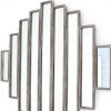 36" X 36" Silver Wood And Mirror Hanging Dimensional Sculpture