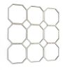 30" X 30" X 1" Silver Mirrored Metal - Wall Sculpture