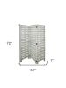72" White Wood Folding Three Panel Screen Room Divider