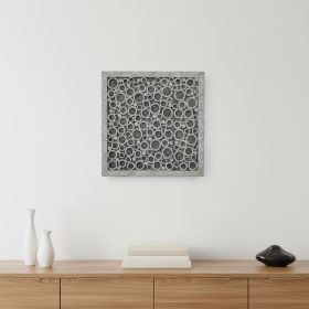 17" X 17" X 2" Brown Sandstone Square Bubble Design - Wall Decor