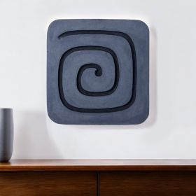 19" X 19" X 2" Sandstone, Fine Polished, Square With Circles - Wall Decor