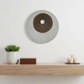 14" X 14" Gray Stone Wall Decor
