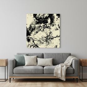 Beige and Black Canvas Unframed Print Wall Art