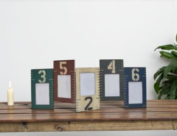 1" X 33" X 20" Multi Color Wooden  Photo Frame