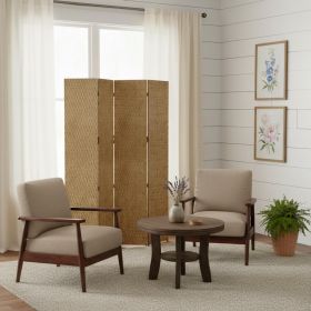 84" X 84" Gold Wood  Screen