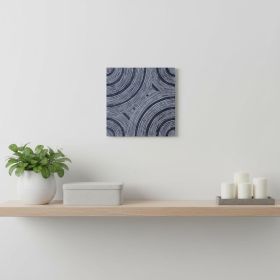 13" X 13" X 2" Gray Lined, Square - Wall Decor