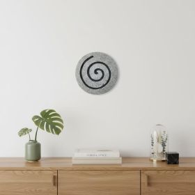 19" X 19" X 2" Gray Round Modern Spiral Wall Art