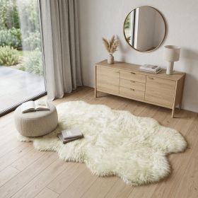 4' X 6' Natural Flokati Genuine Sheepskin Area Rug