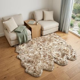 72" X 72" Gradient Chocolate Octo Sheepskin - Area Rug