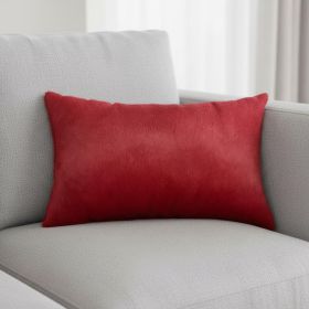 12" X 20" X 5" Wine Cowhide  Pillow