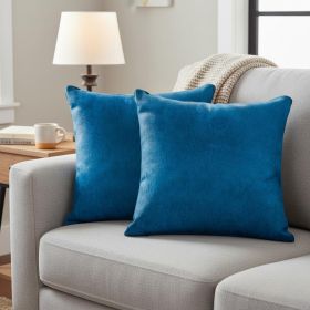 18 X 18 Royal Blue Cowhide Throw Pillow