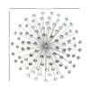 24" Contemporary Silver And Faux Crystal Bling Wall Decor
