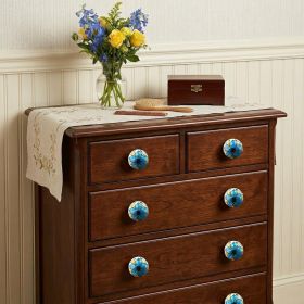 1.5" X 1.5" X 1.5" Blue Black And Yellow  Knobs 8 Pack