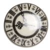 Set of Twelve Black And Gray Clock Face Ceramic Drawer Pull Knobs