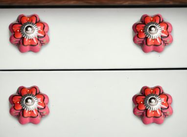 1.5" X 1.5" X 1.5" Pink Red And Green  Knobs 12 Pack