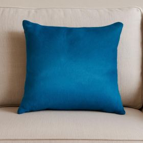 18" X 18" Blue Cowhide Pillow