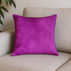 12" X 20" Purple Cowhide Throw Pillow