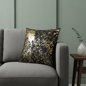 Chocolate And Gold Torino Kobe Cowhide Pillow