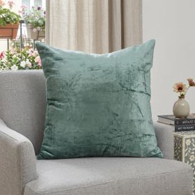 20" X 7" X 20" Transitional Sea Foam Solid Pillow Cover With Poly Insert